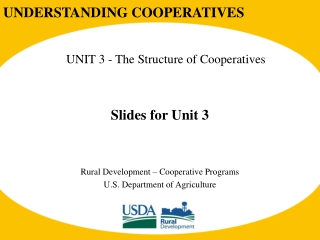 UNDERSTANDING COOPERATIVES