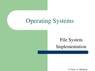 Operating Systems