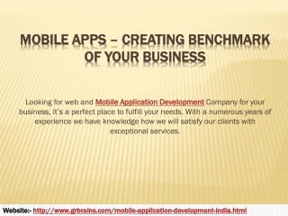 Mobile Apps – Creating Benchmark of Your Business