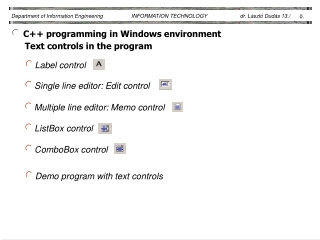 C++ programming in Windows environment