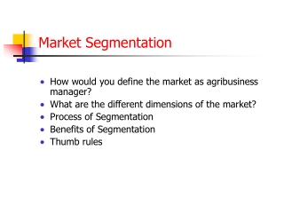 Market Segmentation