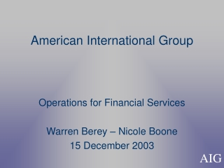 American International Group