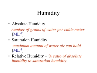 Humidity