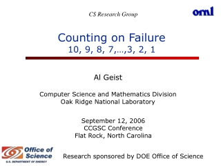 Counting on Failure 10, 9, 8, 7,…,3, 2, 1