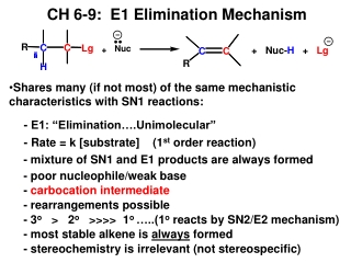 CH 6-9:  E1 Elimination Mechanism