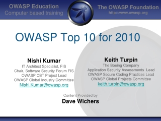 OWASP Top 10 for 2010