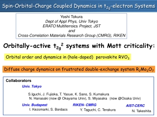 Spin-Orbital-Charge Coupled Dynamics in t 2g -electron Systems