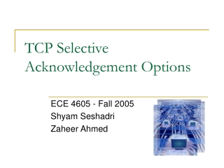 TCP Selective Acknowledgement Options