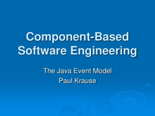 Component-Based Software Engineering