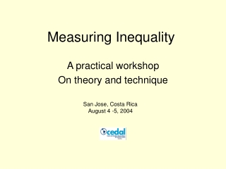 Measuring Inequality