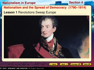 Nationalism and the Spread of Democracy  (1790–1914) Lesson 1  Revolutions Sweep Europe