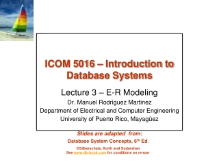 ICOM 5016 – Introduction to  Database Systems