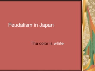 Feudalism in Japan