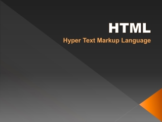 HTML Hyper Text Markup Language