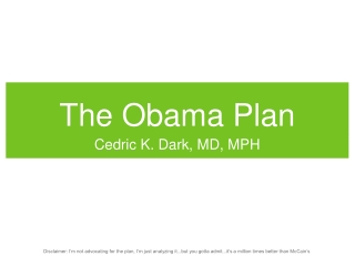 The Obama Plan