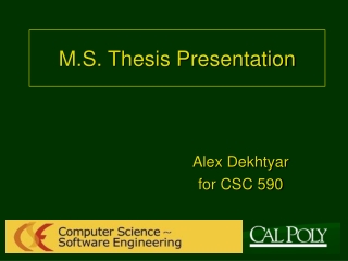 M.S. Thesis Presentation