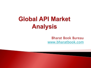 Global API Market Analysis