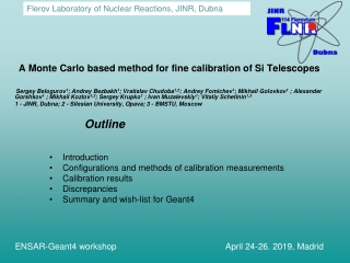 A Monte Carlo based method for fine calibration of Si Telescopes