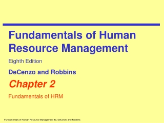 Chapter 2 Fundamentals of HRM