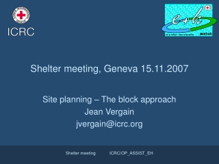 Shelter meeting, Geneva 15.11.2007