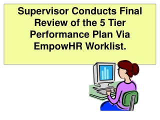 Supervisor Conducts Final Review of the 5 Tier Performance Plan Via EmpowHR Worklist.