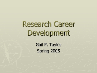 Research Career Development