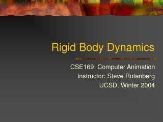 Rigid Body Dynamics