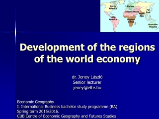 Development of the regions of the world  economy