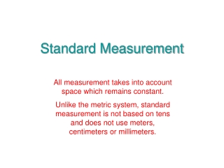 Standard Measurement