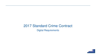 2017 Standard Crime Contract  Digital Requirements