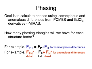 Phasing