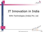 IT Innovation in India