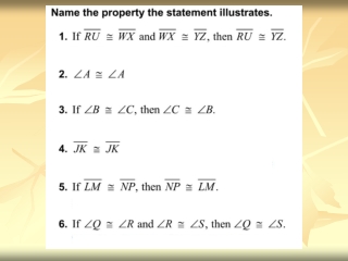 Using Congruent Triangles:  CPCTC