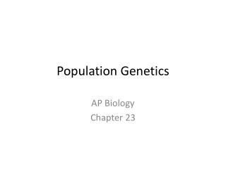 Population Genetics