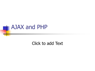 AJAX and PHP