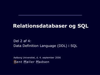 Relationsdatabaser og SQL