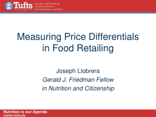 Measuring Price Differentials in Food Retailing