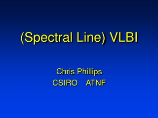 (Spectral Line) VLBI