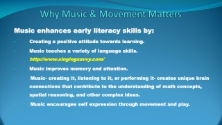 Why Music &amp; Movement Matters