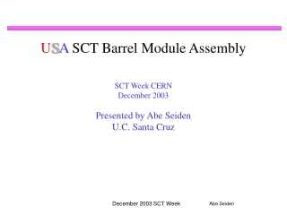 U S A SCT Barrel Module Assembly