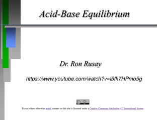 Acid-Base Equilibrium