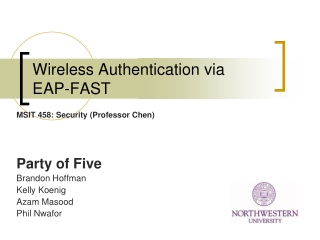 Wireless Authentication via  EAP-FAST