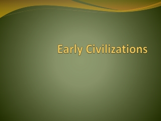 Early Civilizations