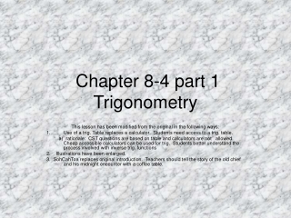 Chapter 8-4 part 1  Trigonometry