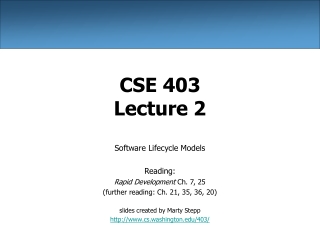 CSE 403 Lecture 2