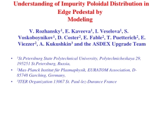 Understanding of Impurity Poloidal Distribution in Edge Pedestal by  Modeling