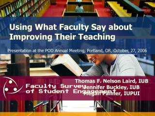 Using What Faculty Say about Improving Their Teaching