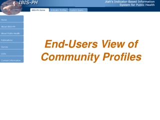 End-Users View of Community Profiles