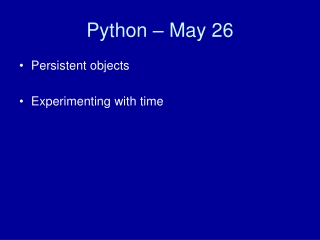 Python – May 26