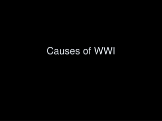 Causes of WWI